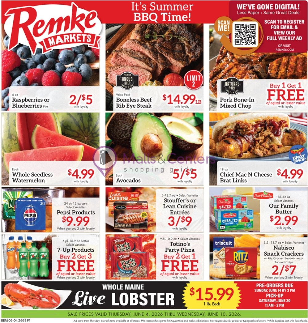 Weekly ad for Remke Markets valid: 06/04/2026 - 06/10/2026, page 1