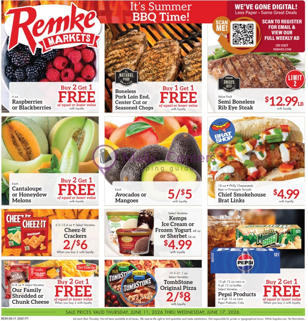 Weekly ad for Remke Markets valid: 06/11/2026 - 06/17/2026, page 1