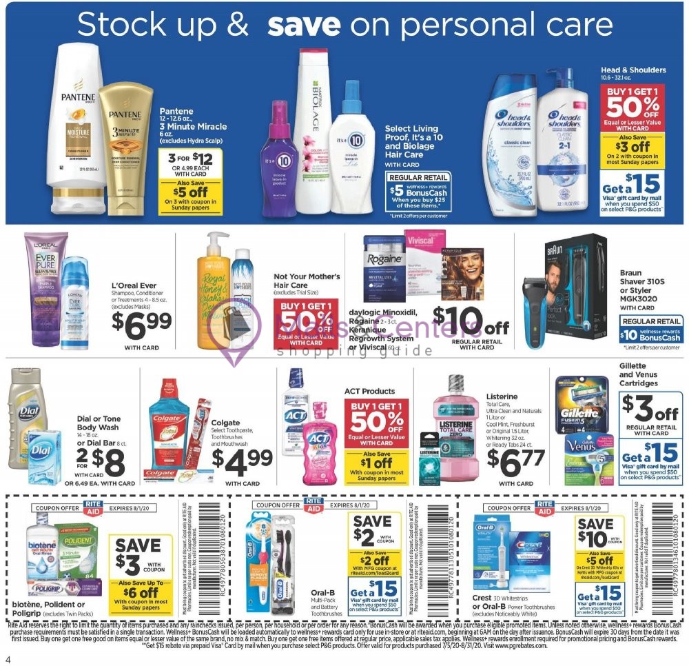 Rite Aid Pharmacy Weekly ad valid from 07/26/2020 to 08/01/2020