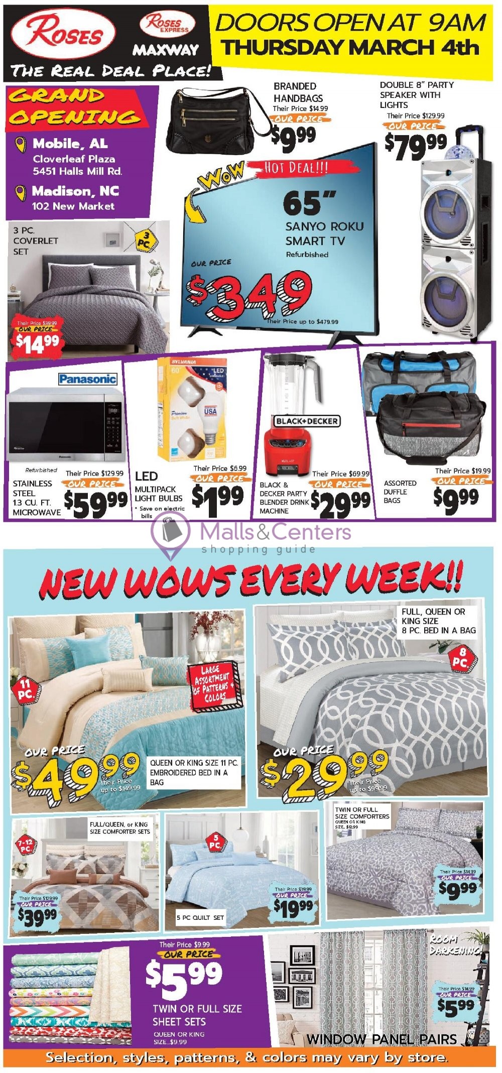 Roses Discount Stores Weekly Ad sales & flyers specials MallsCenters