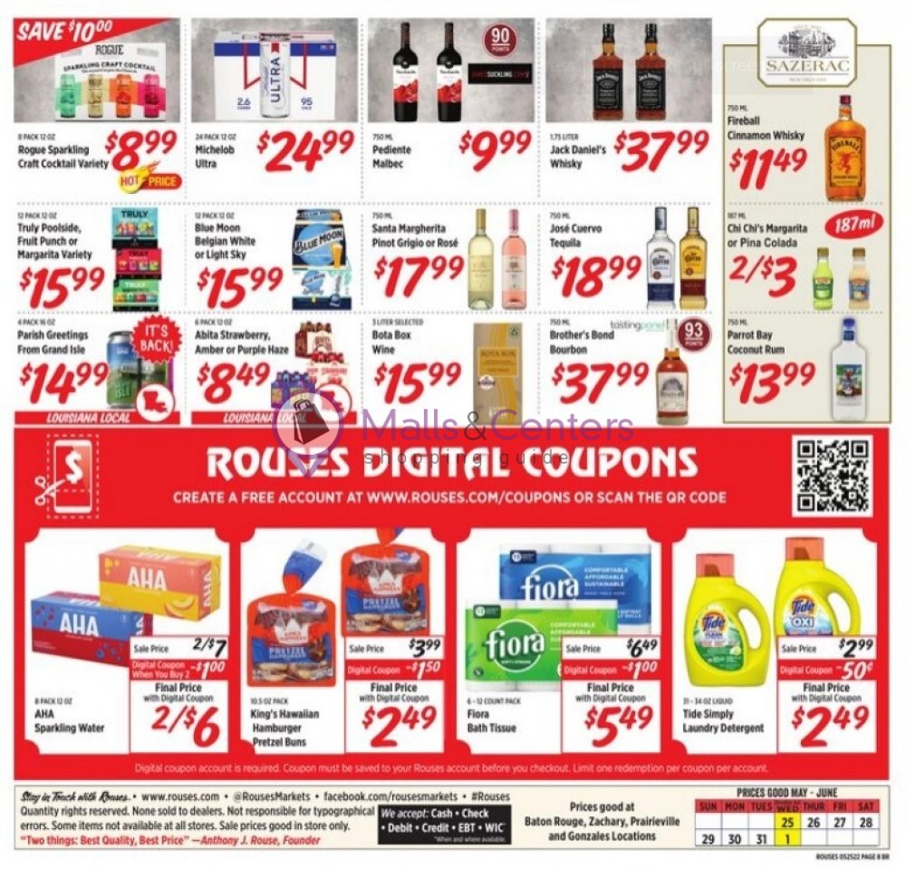 Rouses Supermarkets Weekly ad valid from 05/25/2022 to 06/01/2022