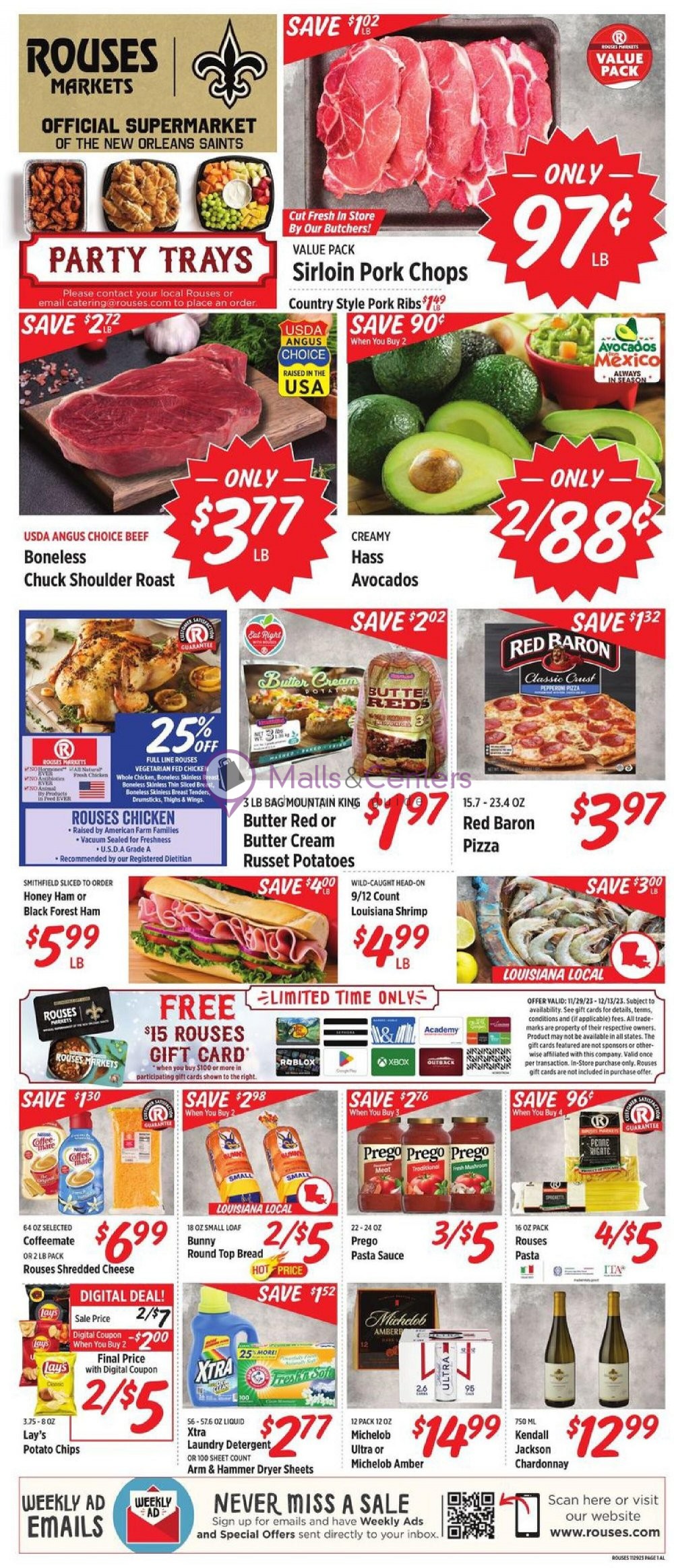 Rouses Supermarkets Weekly ad valid from 11/29/2023 to 12/06/2023