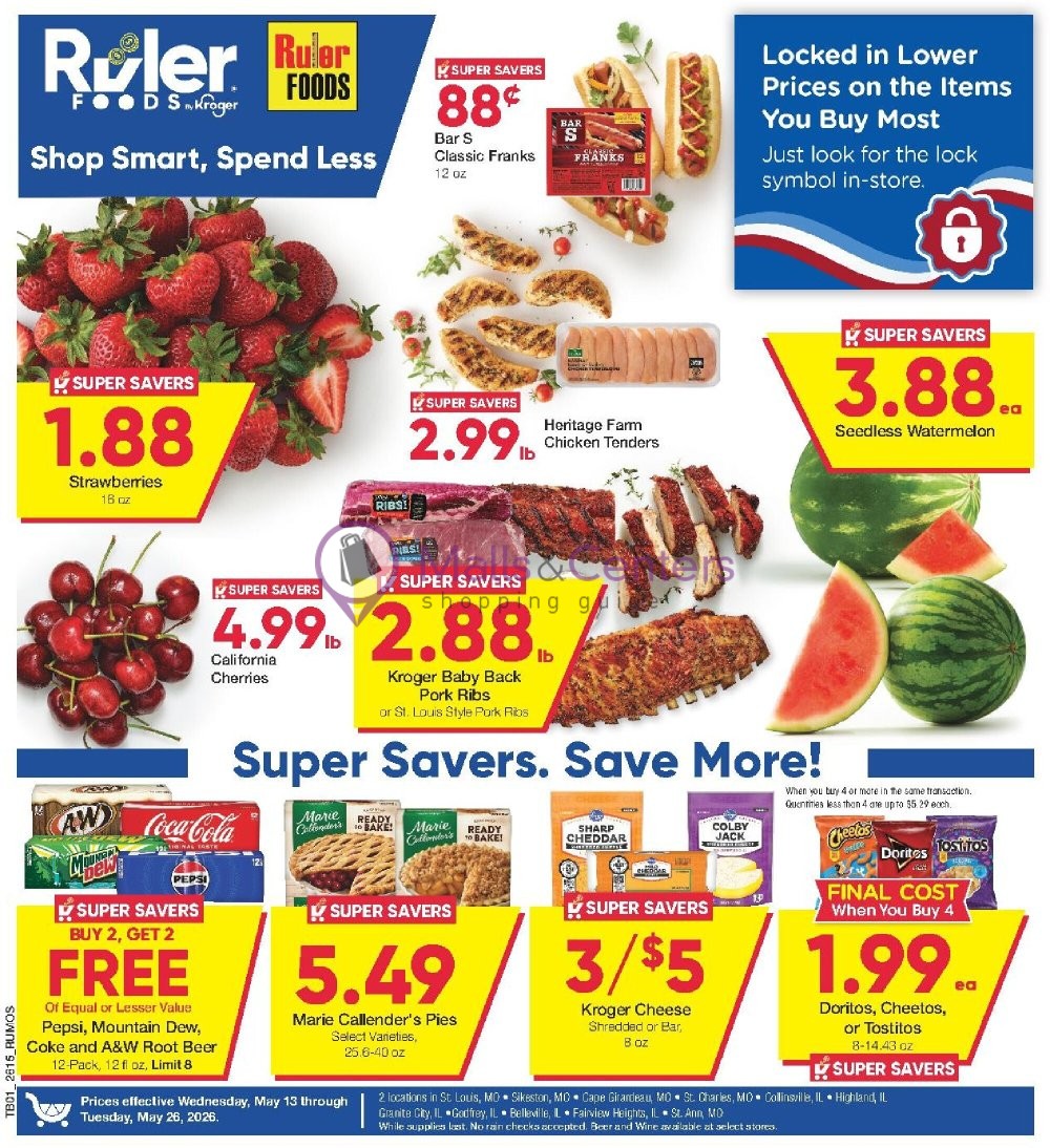 Weekly ad for Ruler Foods valid: 05/13/2026 - 05/26/2026, page 1