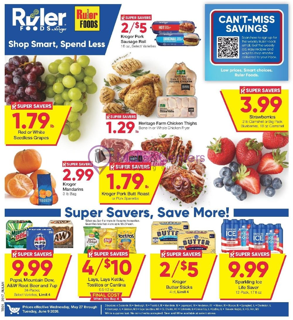 Weekly ad for Ruler Foods valid: 05/27/2026 - 06/09/2026, page 1