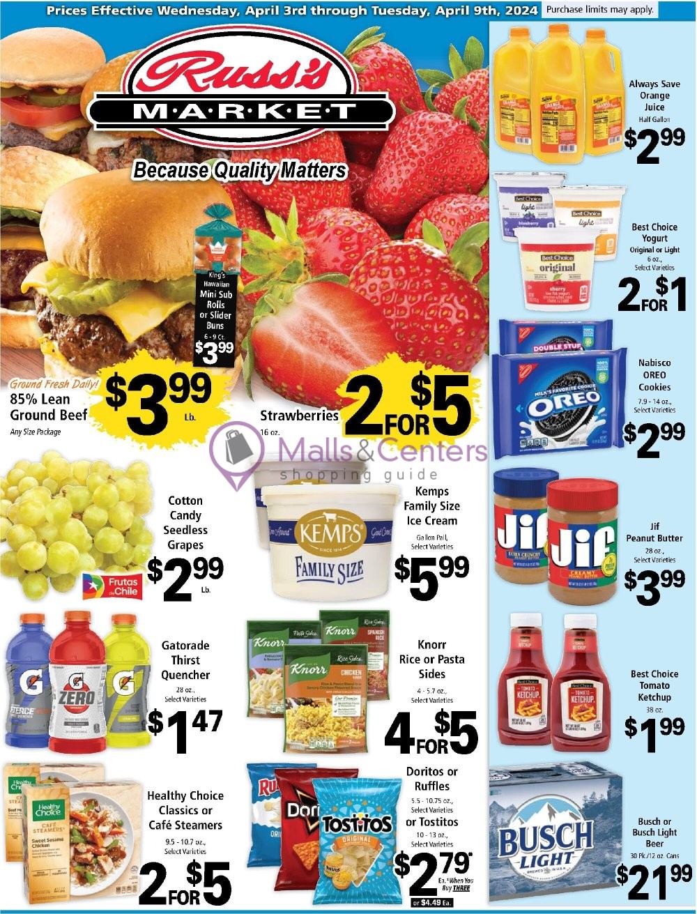 Russ's Market Weekly Ad, from Wed, 4/3/2024 - sales & flyers specials ...
