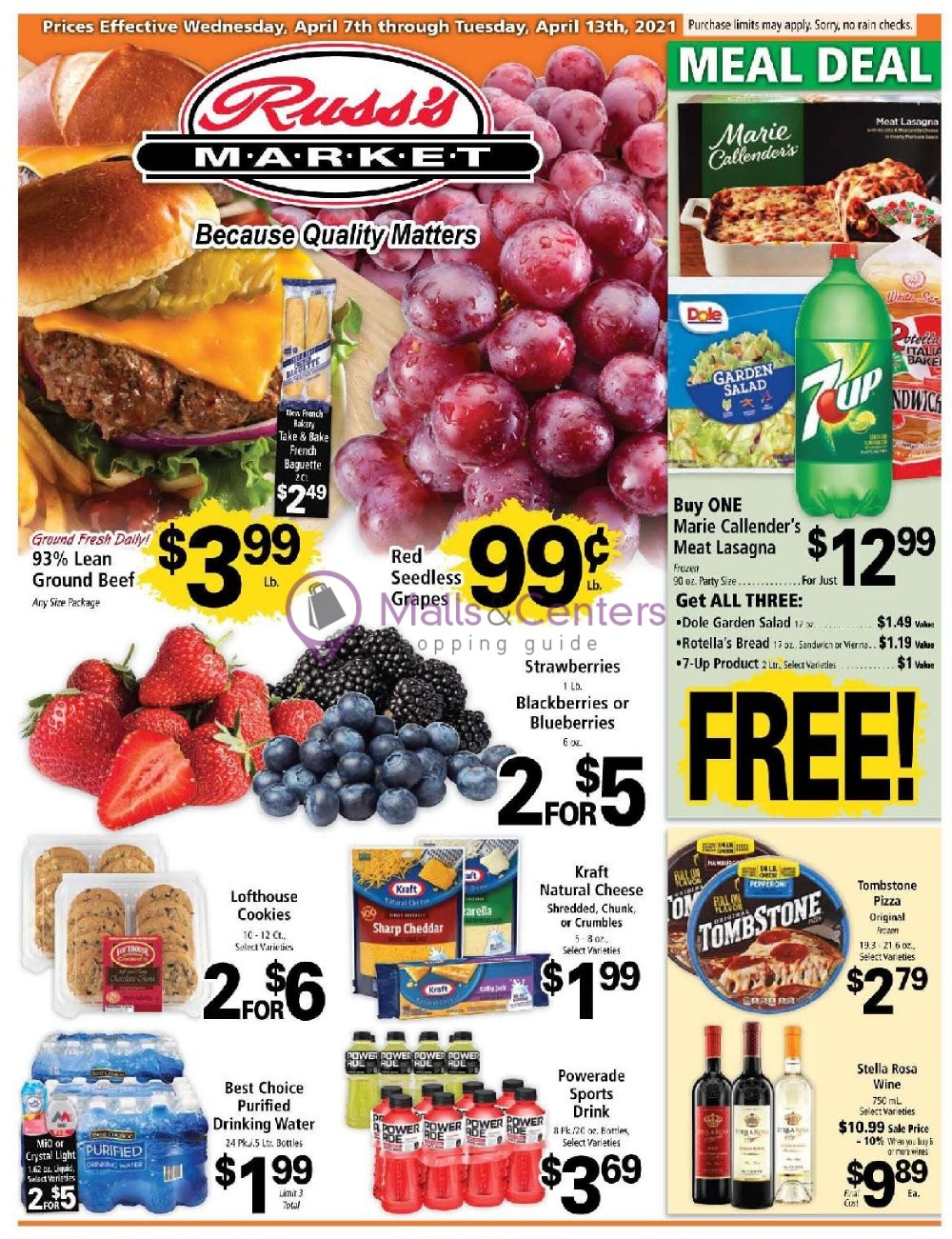 weekly ad Russ's Market page 1