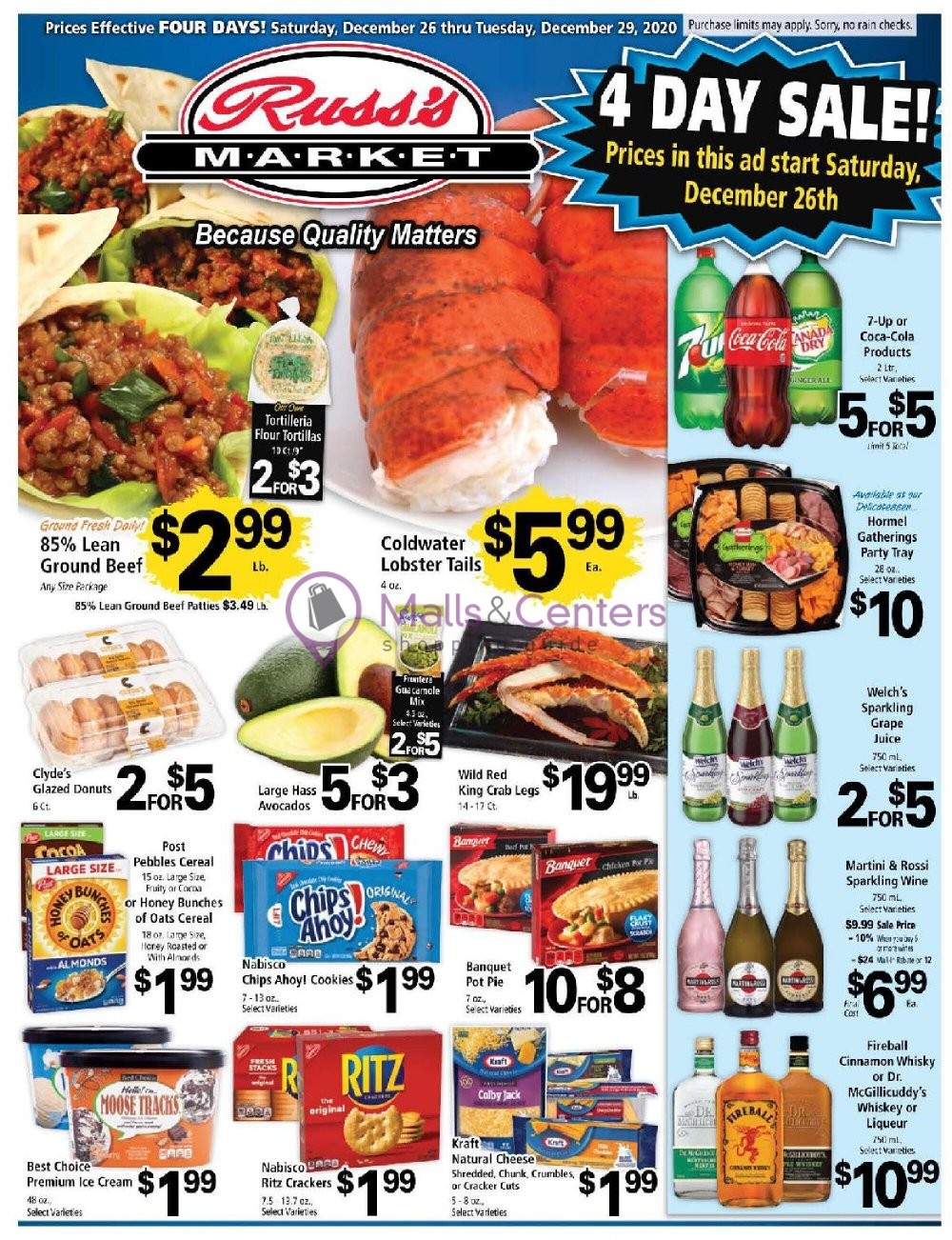 Russ's Market Weekly ad valid from 12/26/2020 to 12/29/2020 MallsCenters