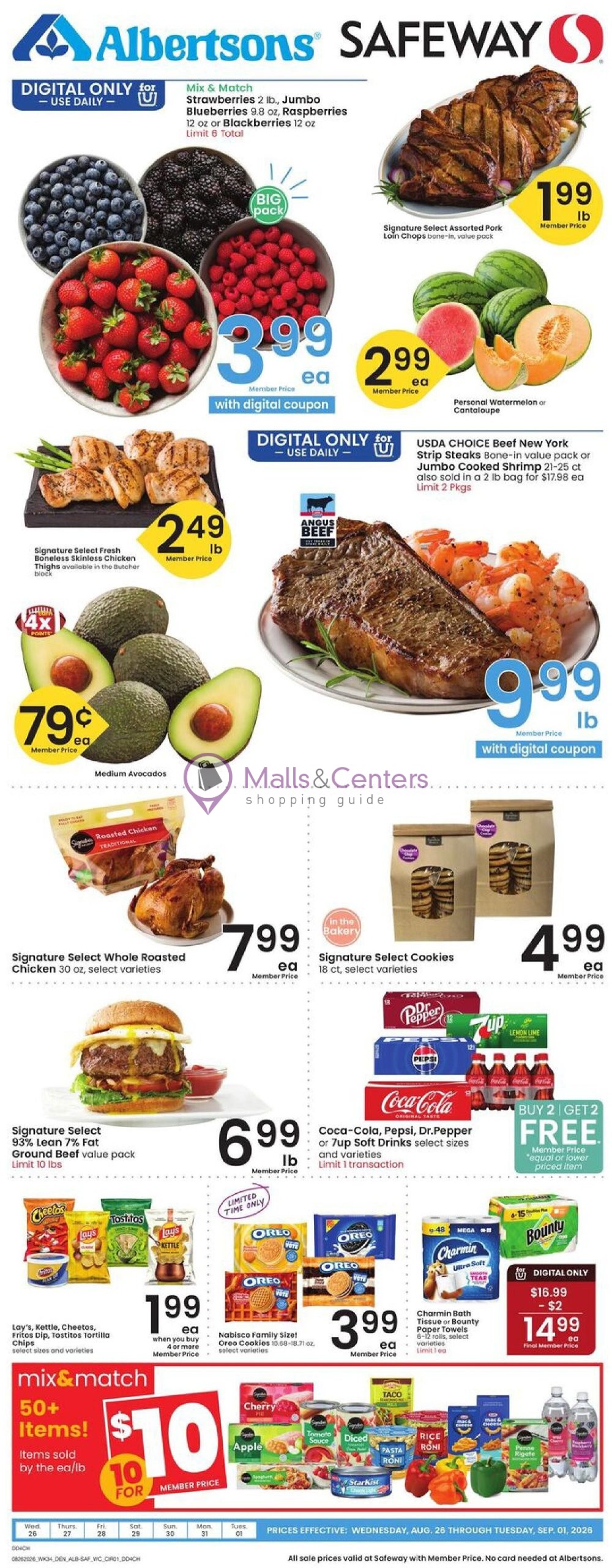 Weekly ad for Safeway valid: 08/26/2026 - 09/01/2026, page 1
