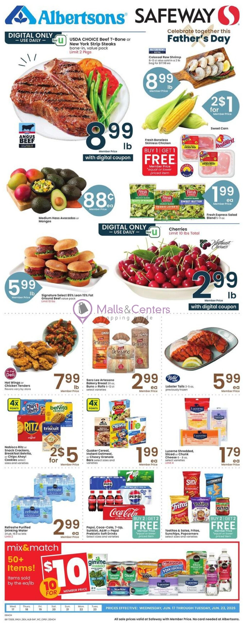 Weekly ad for Safeway valid: 06/17/2026 - 06/23/2026, page 1