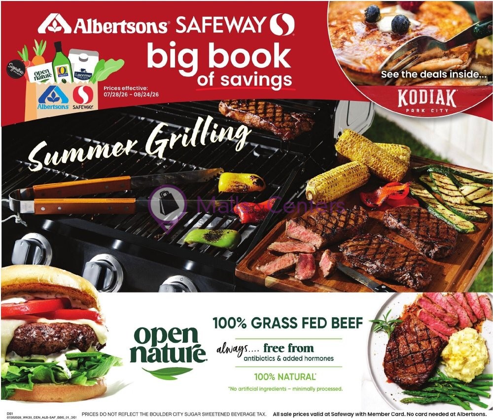 Weekly ad for Safeway valid: 07/28/2026 - 08/24/2026, page 1