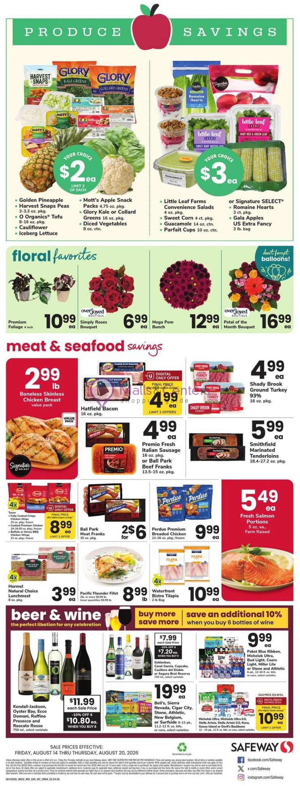 Weekly ad for Safeway valid: 08/14/2026 - 08/20/2026, page 4