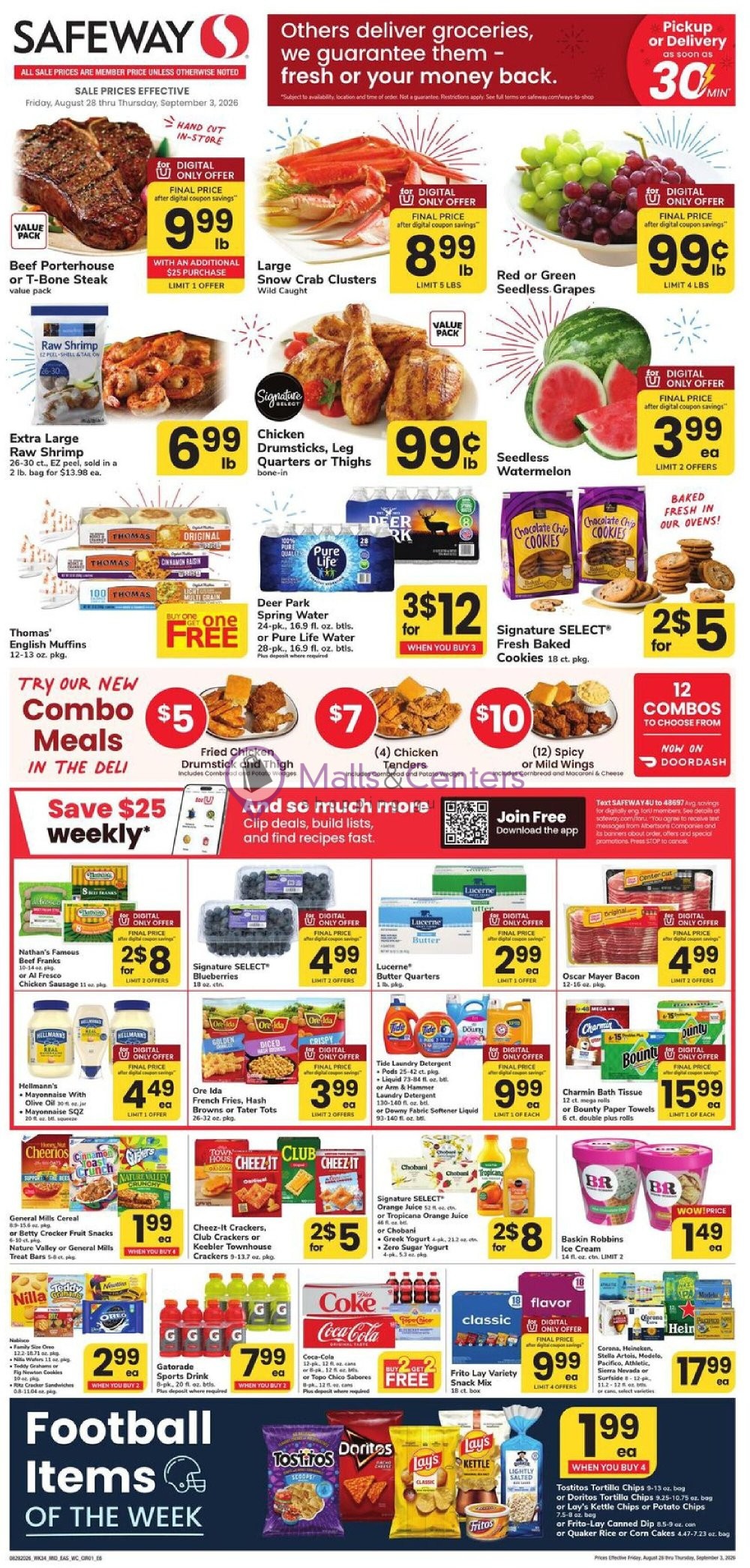 Weekly ad for Safeway valid: 08/28/2026 - 09/03/2026, page 1