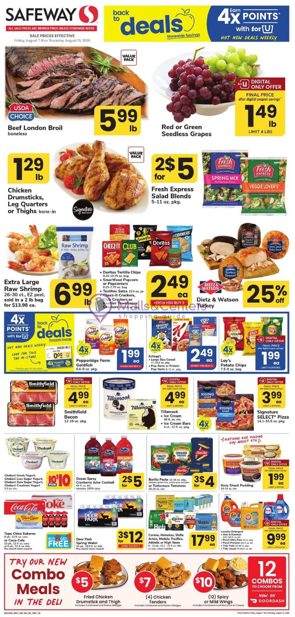 Weekly ad for Safeway valid: 08/07/2026 - 08/13/2026, page 1