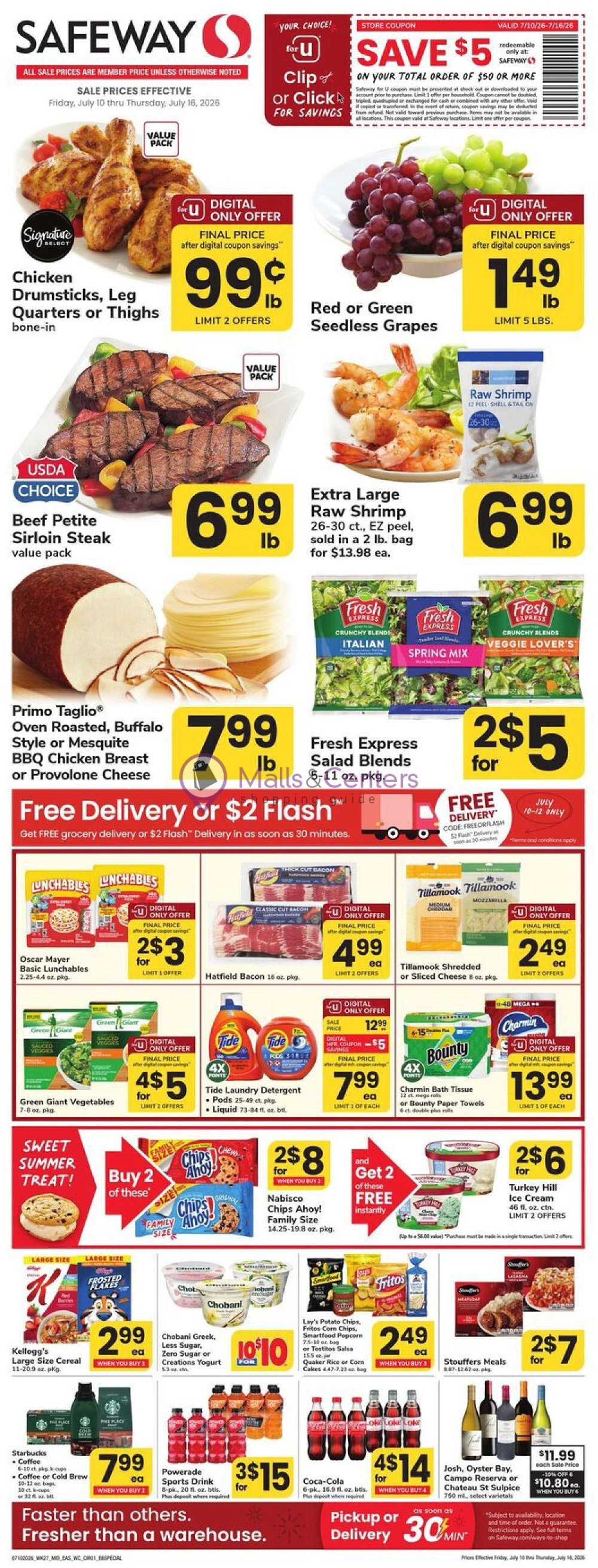 Weekly ad for Safeway valid: 07/10/2026 - 07/16/2026, page 1