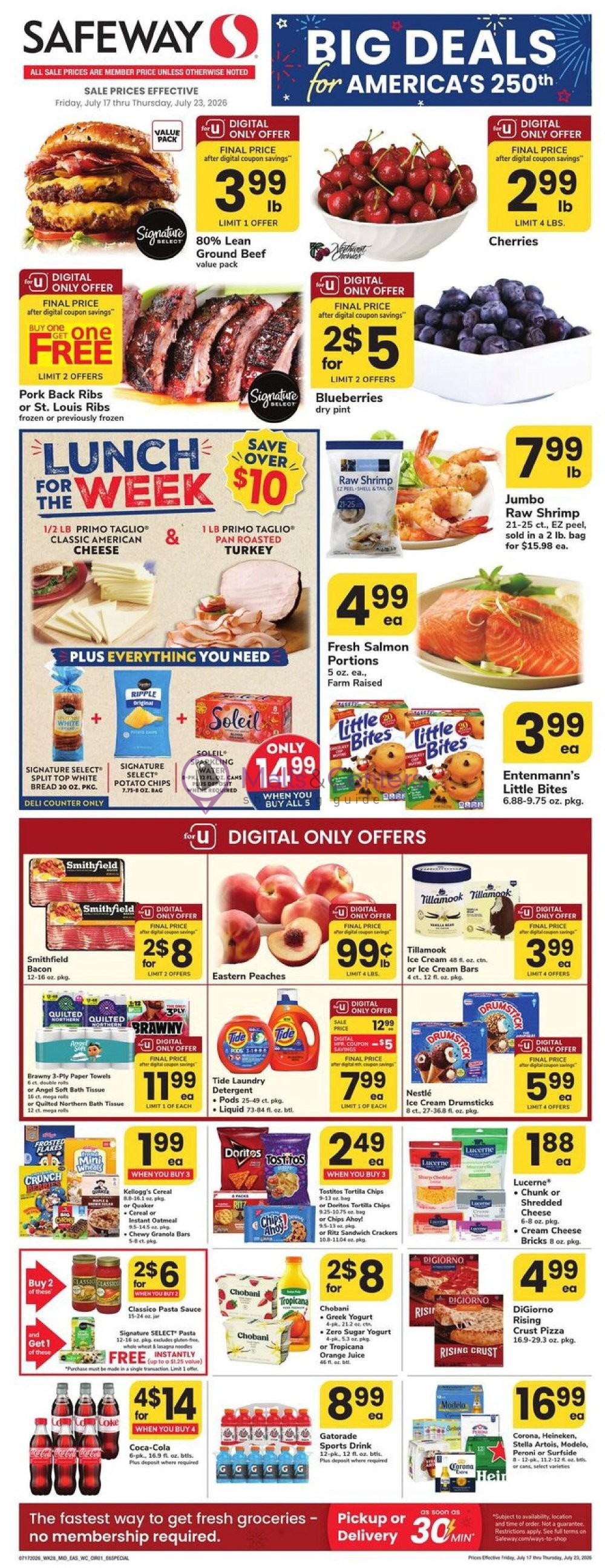 Weekly ad for Safeway valid: 07/17/2026 - 07/23/2026, page 1