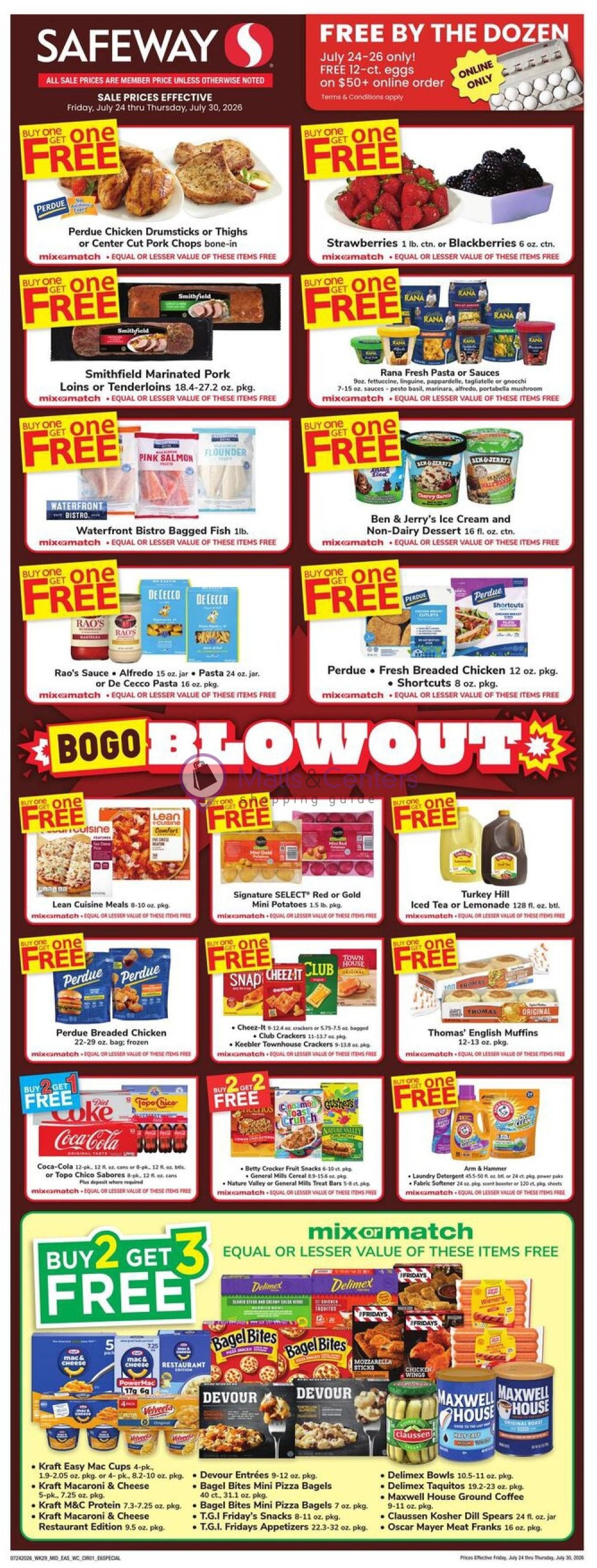 Weekly ad for Safeway valid: 07/24/2026 - 07/30/2026, page 1