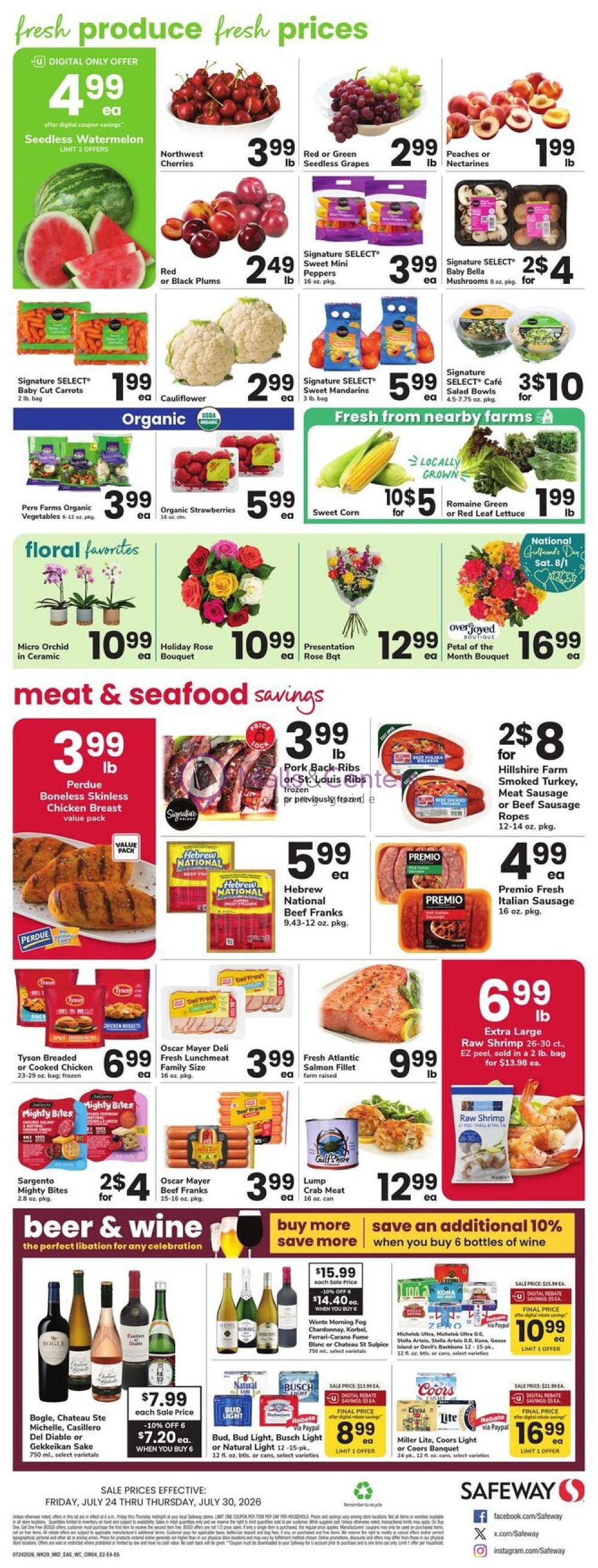 Weekly ad for Safeway valid: 07/24/2026 - 07/30/2026, page 4