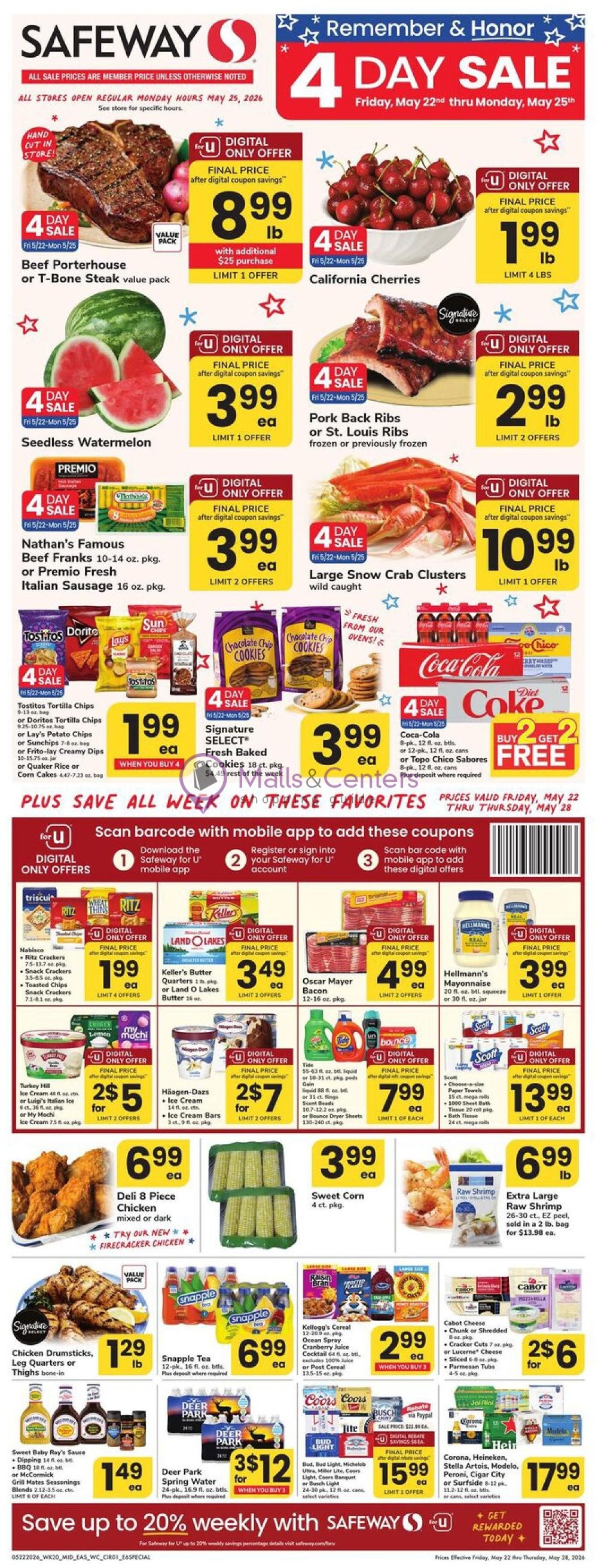 Weekly ad for Safeway valid: 05/22/2026 - 05/28/2026, page 1
