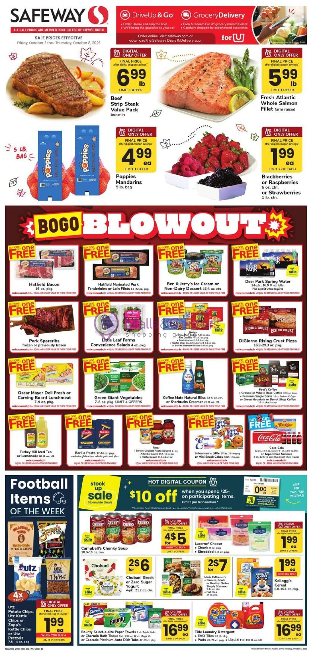 Weekly ad for Safeway valid: 10/02/2026 - 10/08/2026, page 1