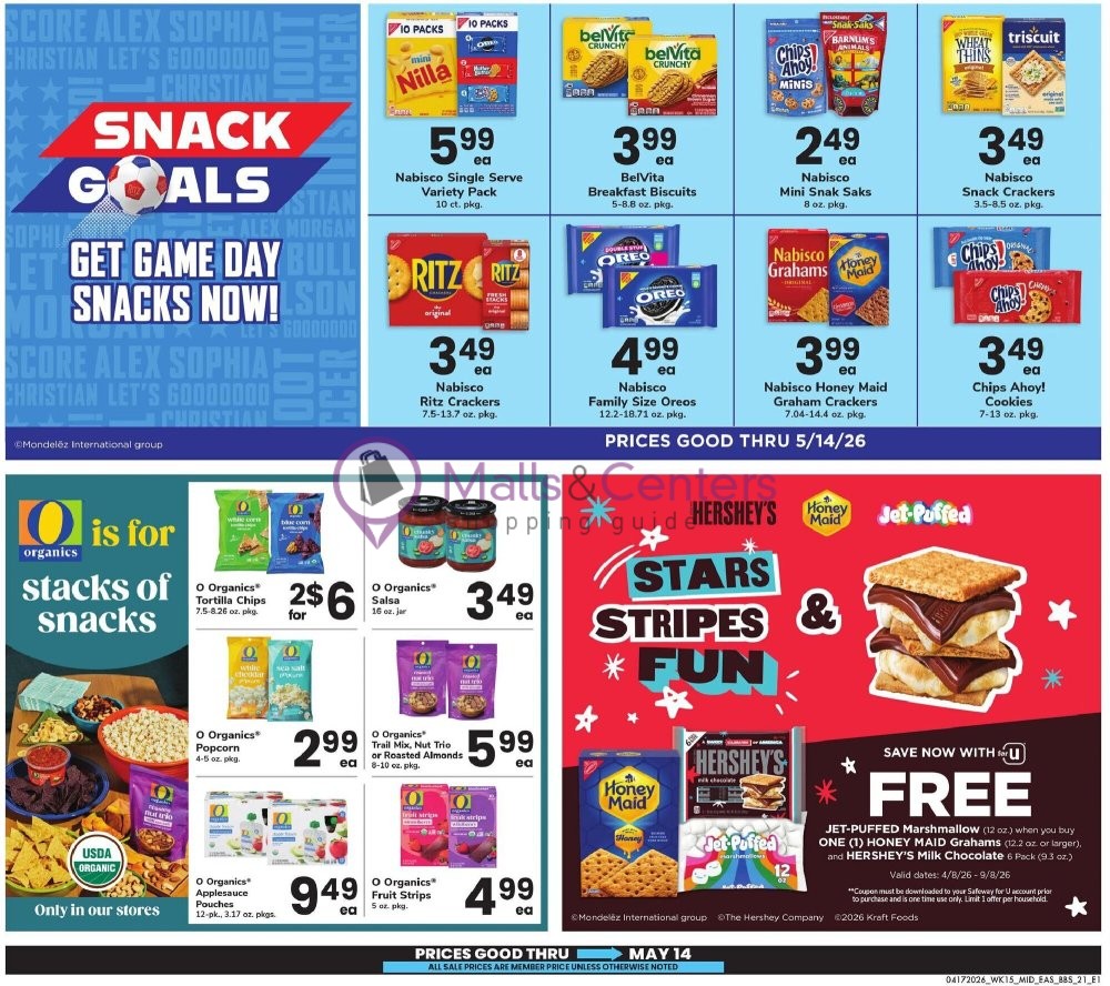 Weekly ad for Safeway valid: 04/17/2026 - 05/14/2026, page 21