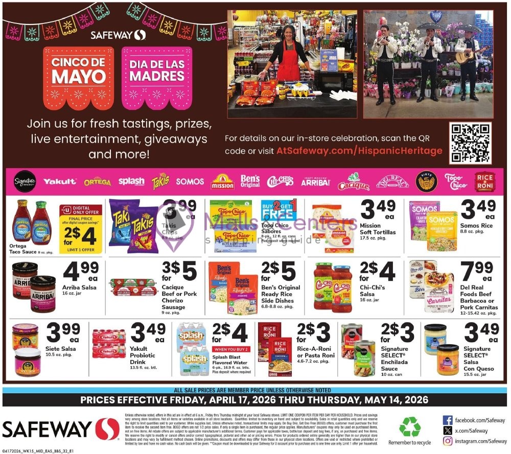 Weekly ad for Safeway valid: 04/17/2026 - 05/14/2026, page 32