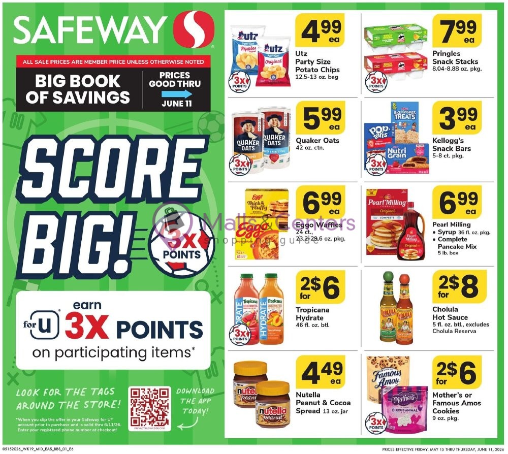 Weekly ad for Safeway valid: 05/15/2026 - 06/11/2026, page 1