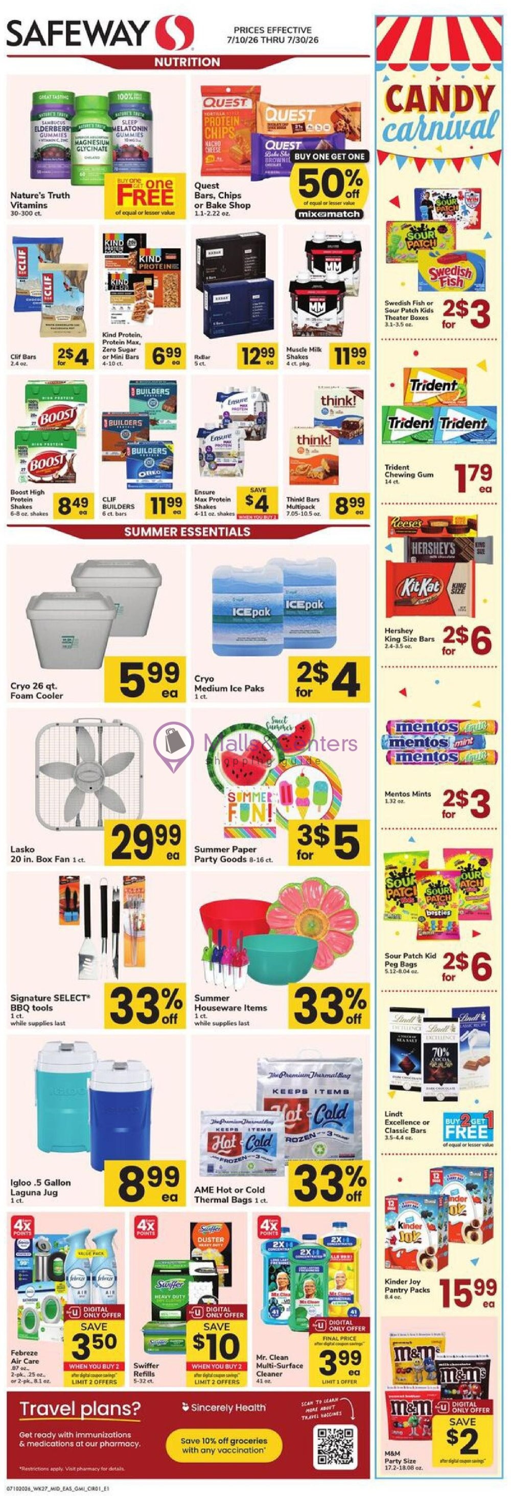 Weekly ad for Safeway valid: 07/10/2026 - 07/30/2026, page 1