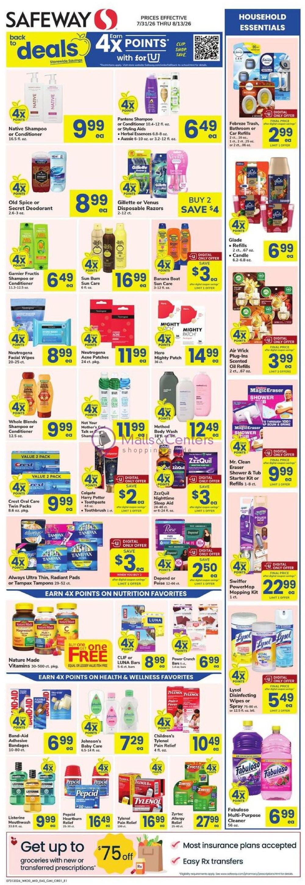 Weekly ad for Safeway valid: 07/31/2026 - 08/13/2026, page 1