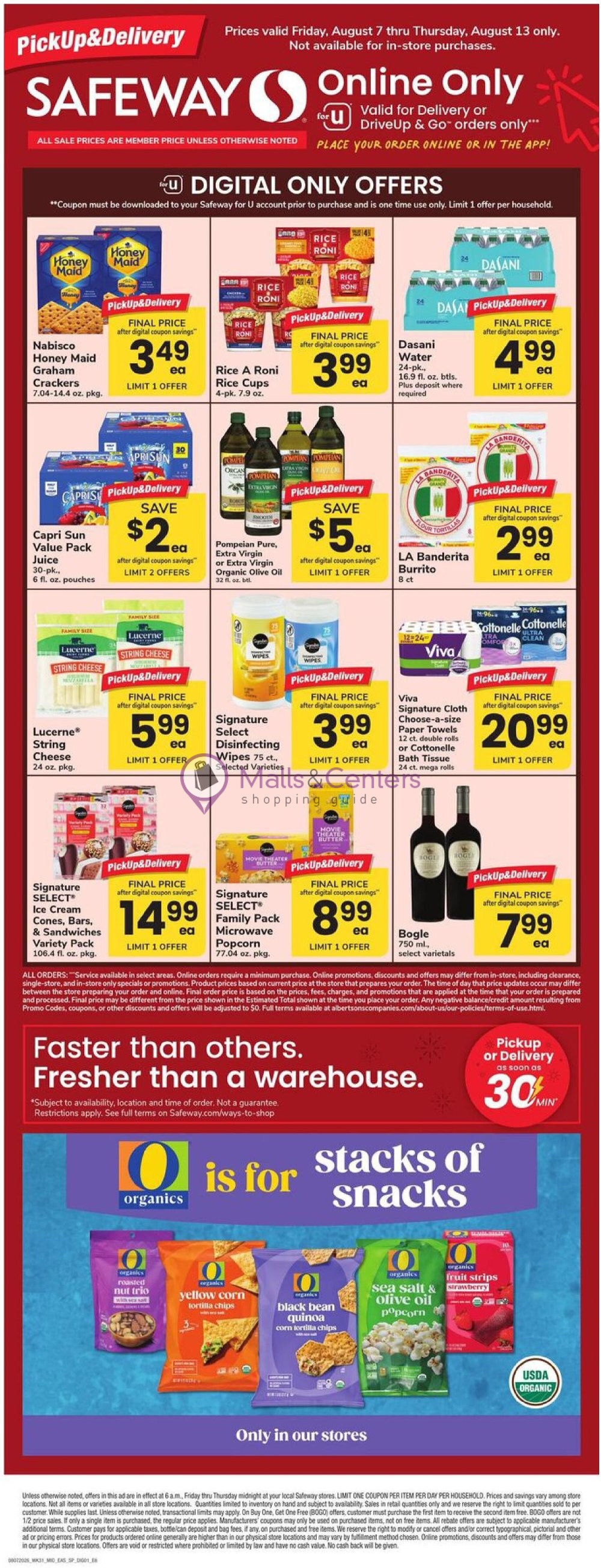 Weekly ad for Safeway valid: 08/07/2026 - 08/13/2026, page 1