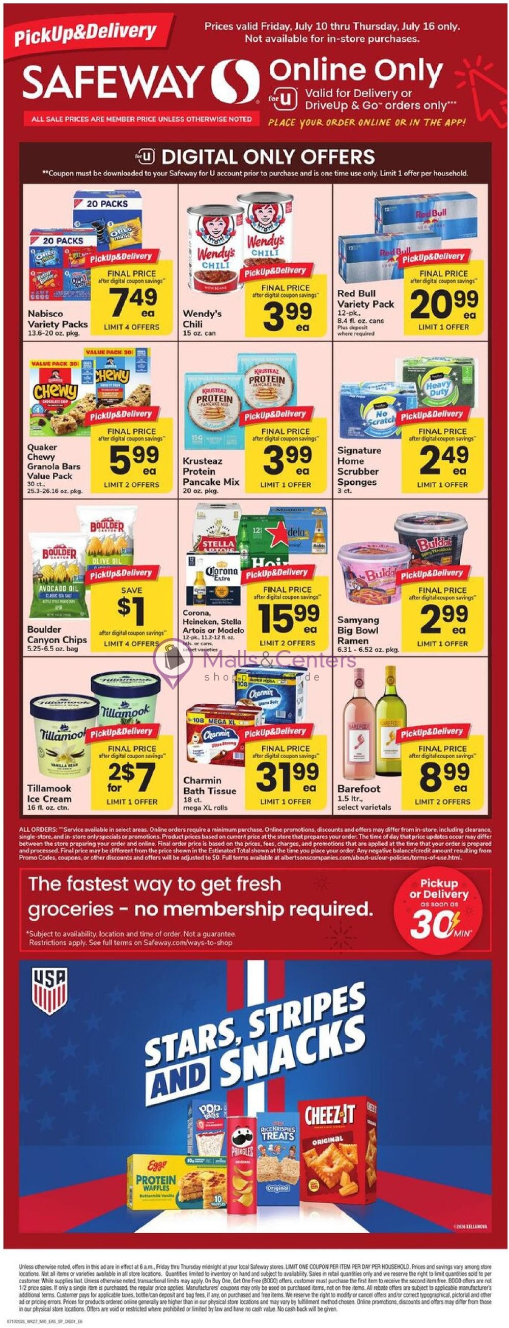 Weekly ad for Safeway valid: 07/10/2026 - 07/16/2026, page 1