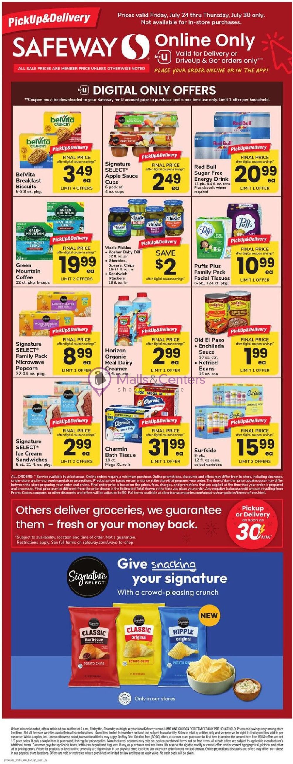 Weekly ad for Safeway valid: 07/24/2026 - 07/30/2026, page 1