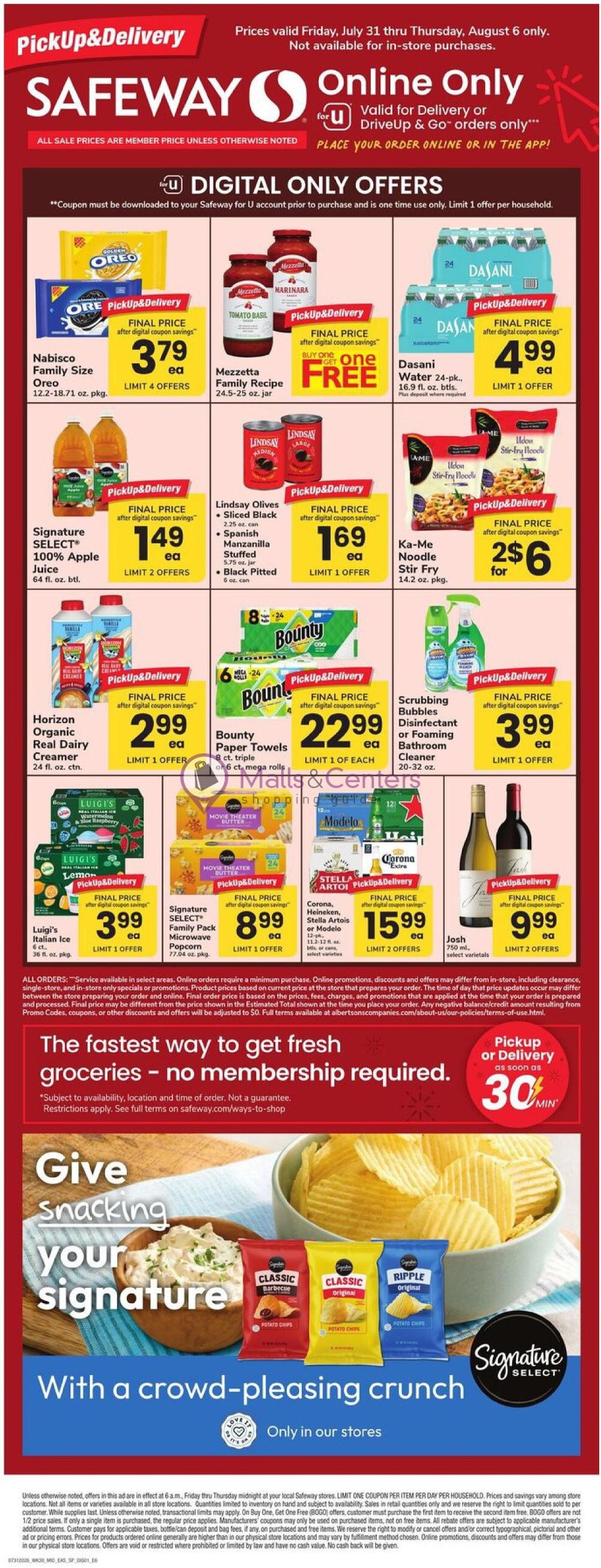 Weekly ad for Safeway valid: 07/31/2026 - 08/06/2026, page 1