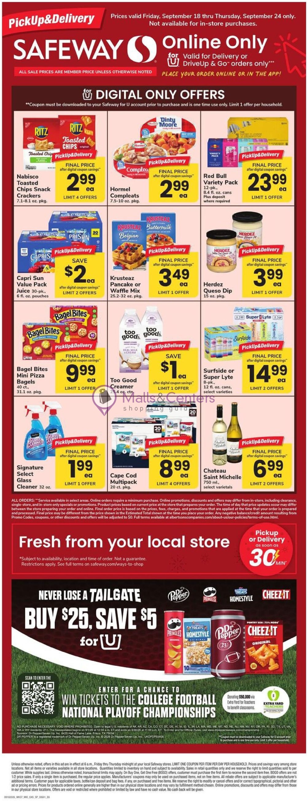 Weekly ad for Safeway valid: 09/18/2026 - 09/24/2026, page 1