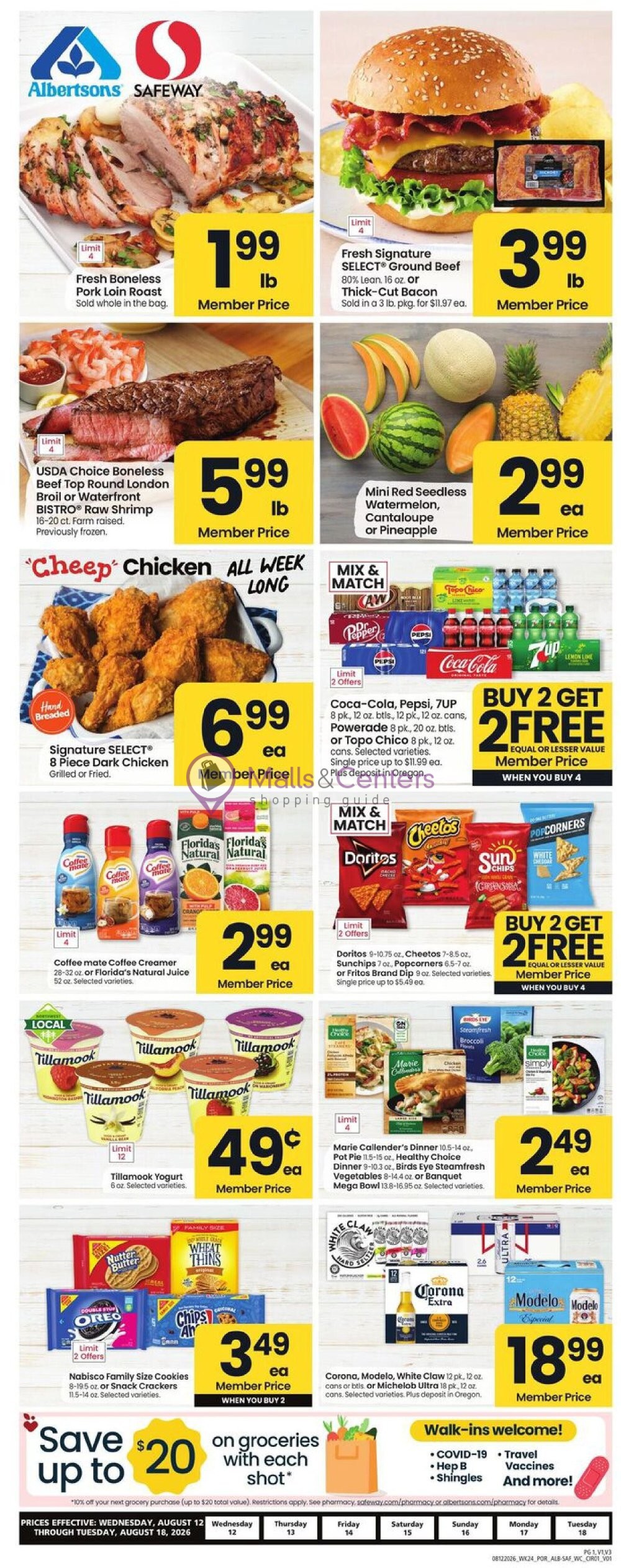 Weekly ad for Safeway valid: 08/12/2026 - 08/18/2026, page 1