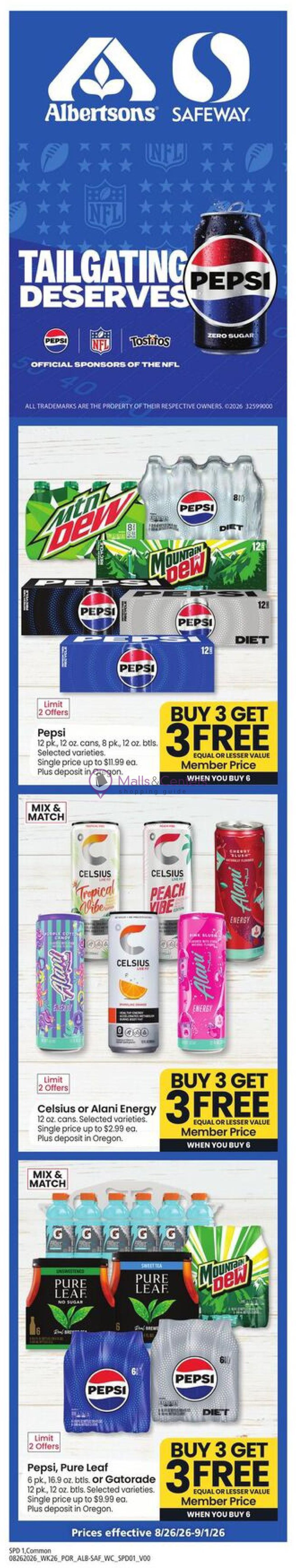 Weekly ad for Safeway valid: 08/26/2026 - 09/01/2026, page 1