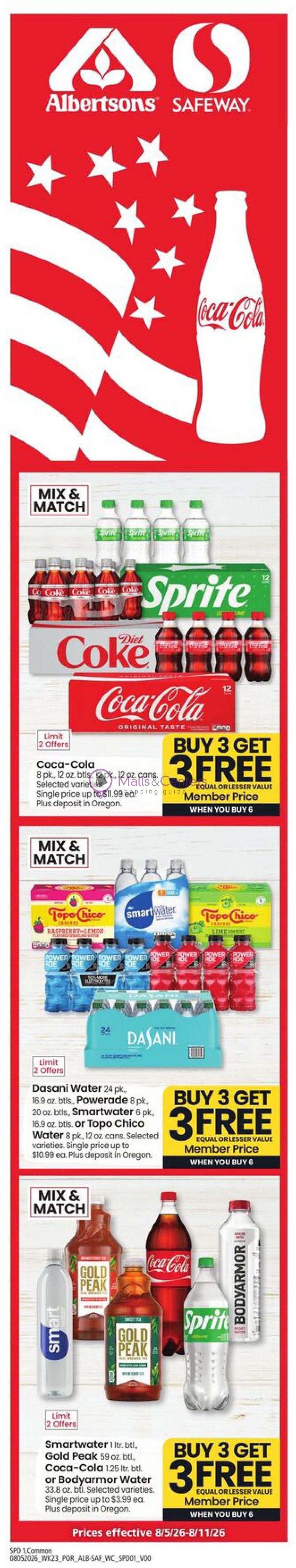 Weekly ad for Safeway valid: 08/05/2026 - 08/11/2026, page 1