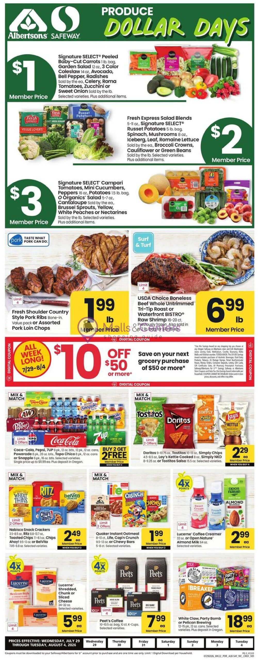 Weekly ad for Safeway valid: 07/29/2026 - 08/04/2026, page 1