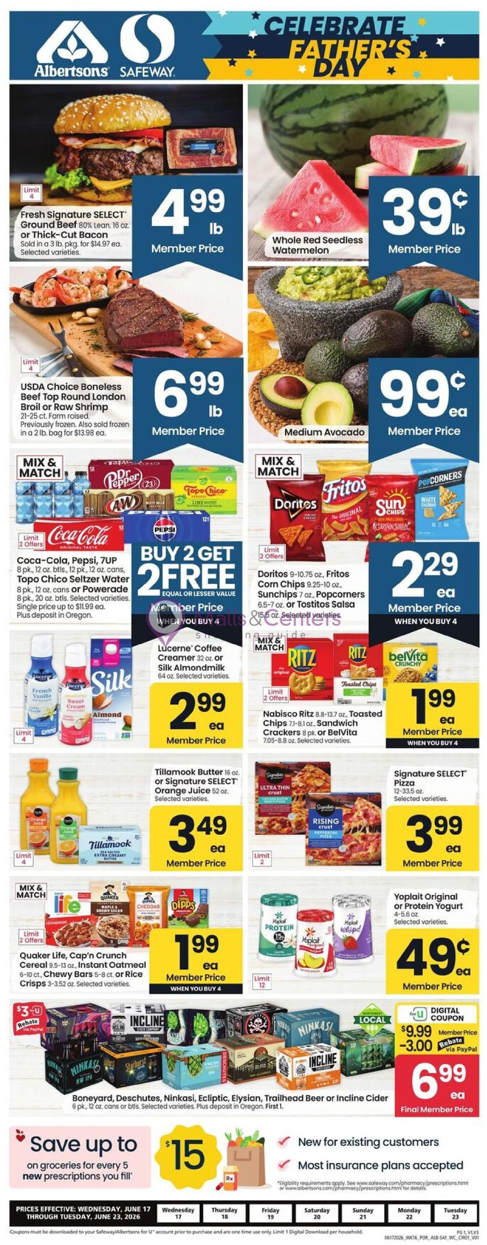 Weekly ad for Safeway valid: 06/17/2026 - 06/23/2026, page 1