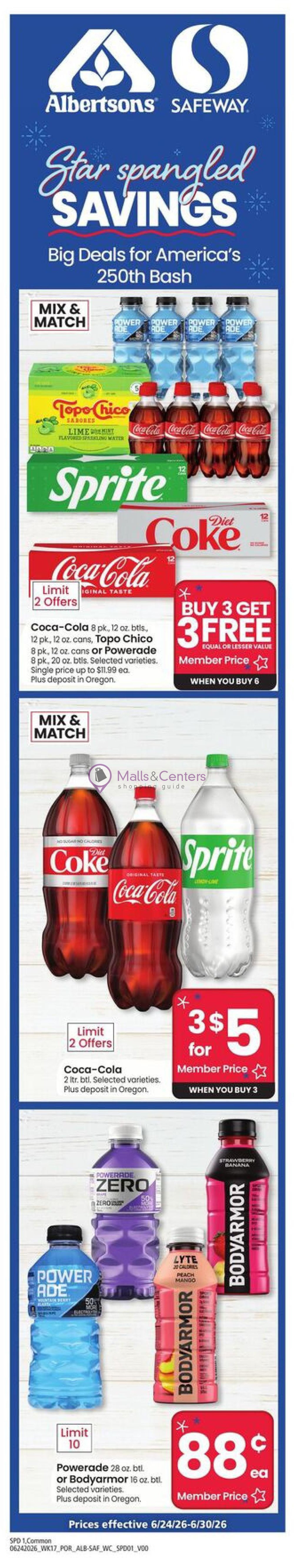 Weekly ad for Safeway valid: 06/24/2026 - 06/30/2026, page 1