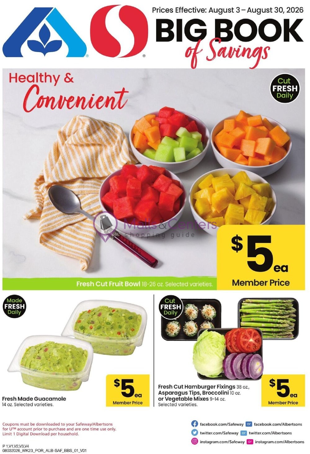 Weekly ad for Safeway valid: 08/03/2026 - 08/30/2026, page 1
