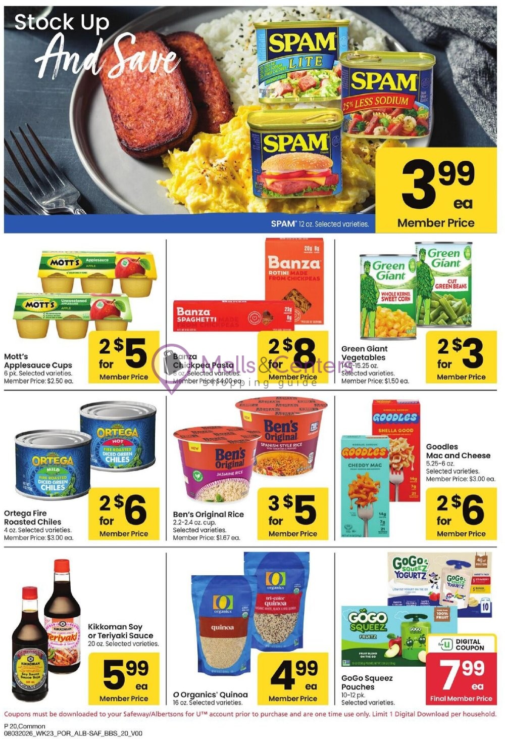 Weekly ad for Safeway valid: 08/03/2026 - 08/30/2026, page 20