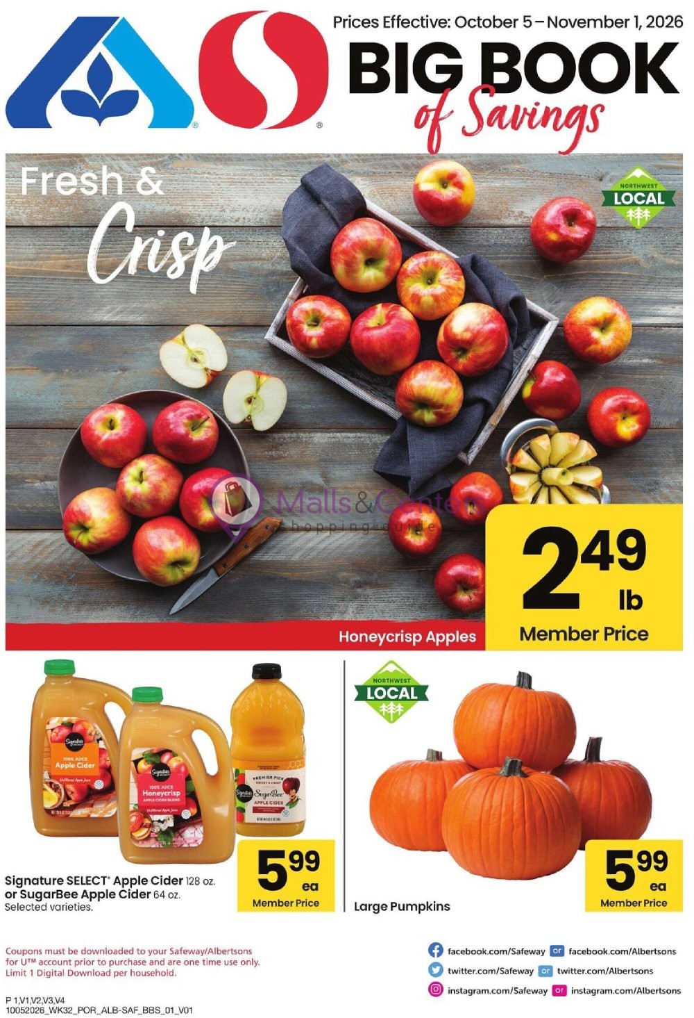 Weekly ad for Safeway valid: 10/05/2026 - 11/01/2026, page 1