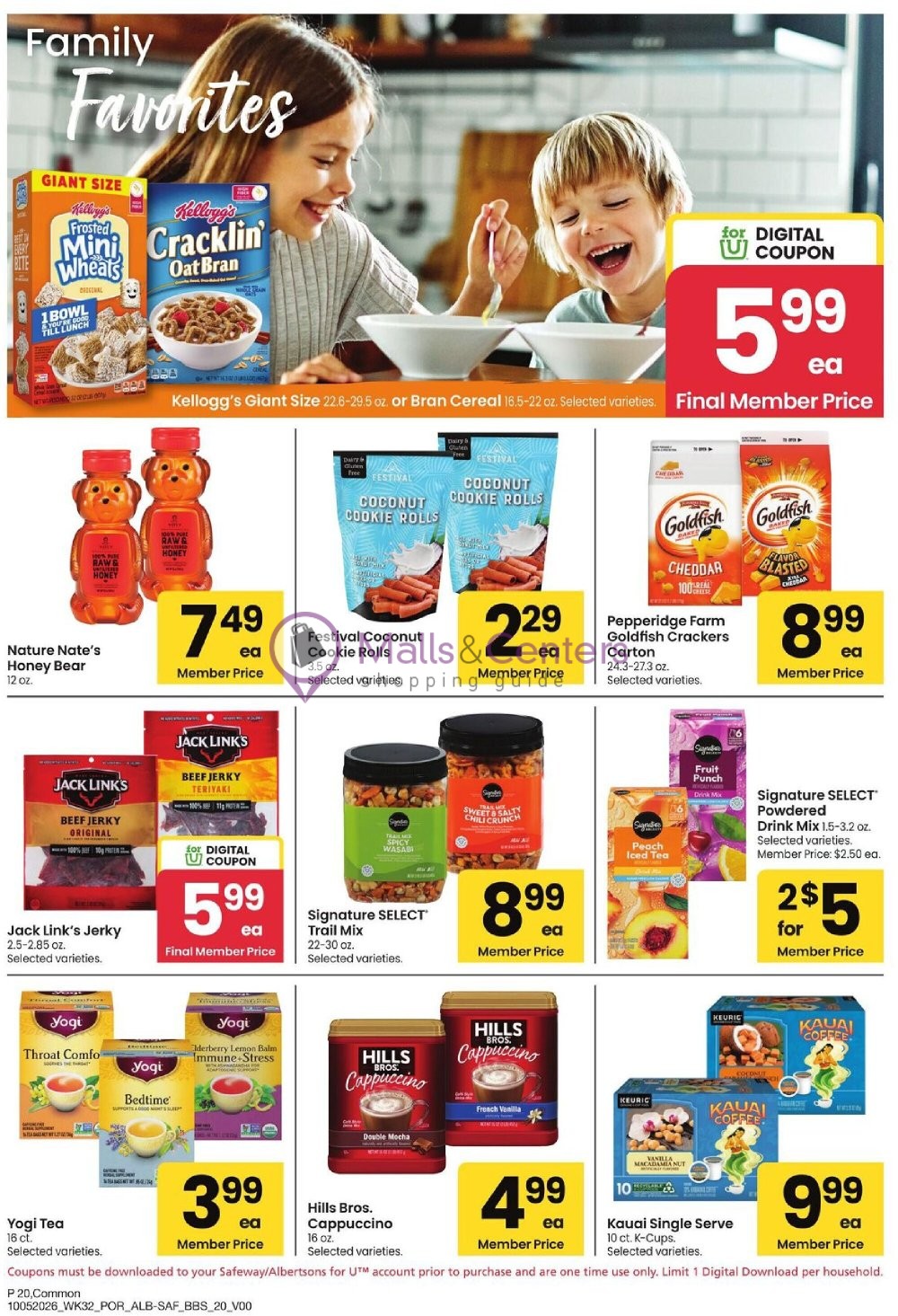Weekly ad for Safeway valid: 10/05/2026 - 11/01/2026, page 20