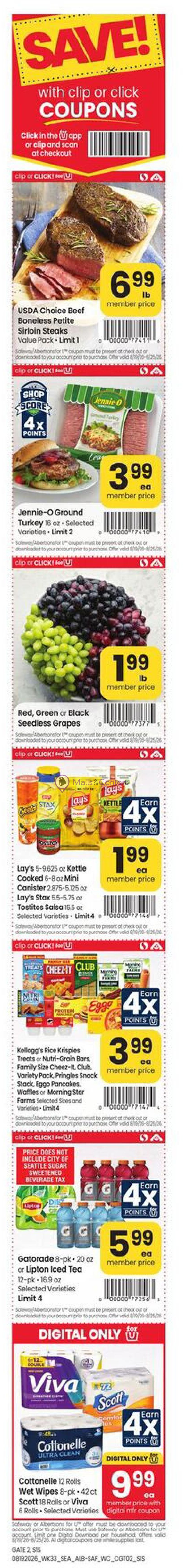 Weekly ad for Safeway valid: 08/19/2026 - 08/25/2026, page 2