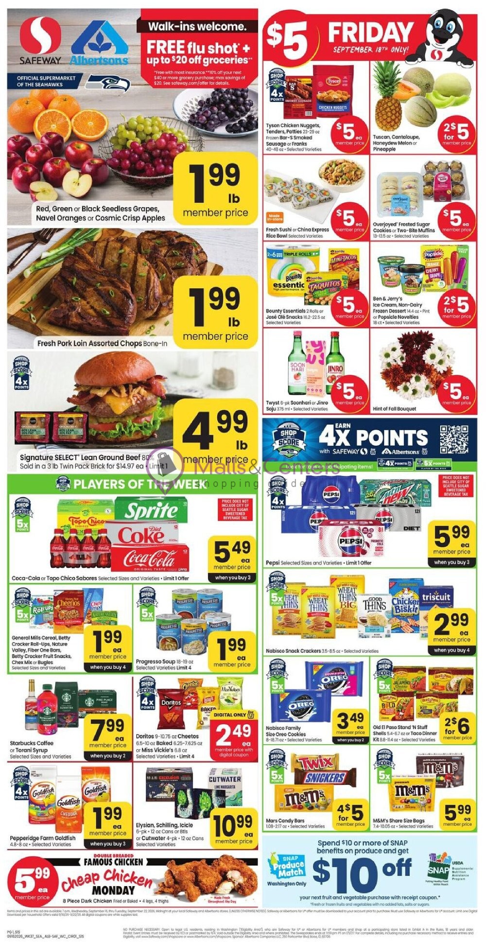Weekly ad for Safeway valid: 09/16/2026 - 09/22/2026, page 1