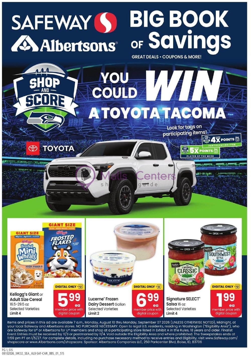 Weekly ad for Safeway valid: 08/10/2026 - 09/07/2026, page 1