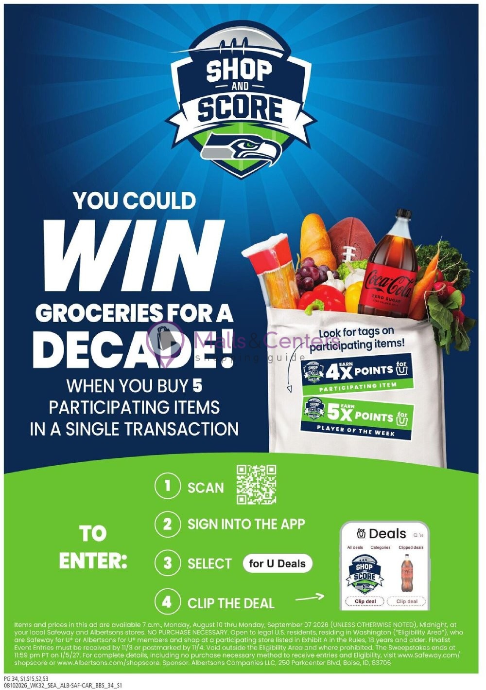 Weekly ad for Safeway valid: 08/10/2026 - 09/07/2026, page 34