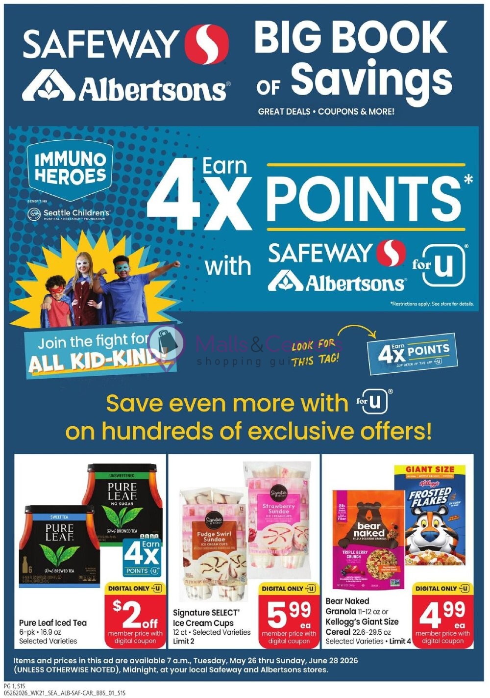 Weekly ad for Safeway valid: 05/26/2026 - 06/28/2026, page 1