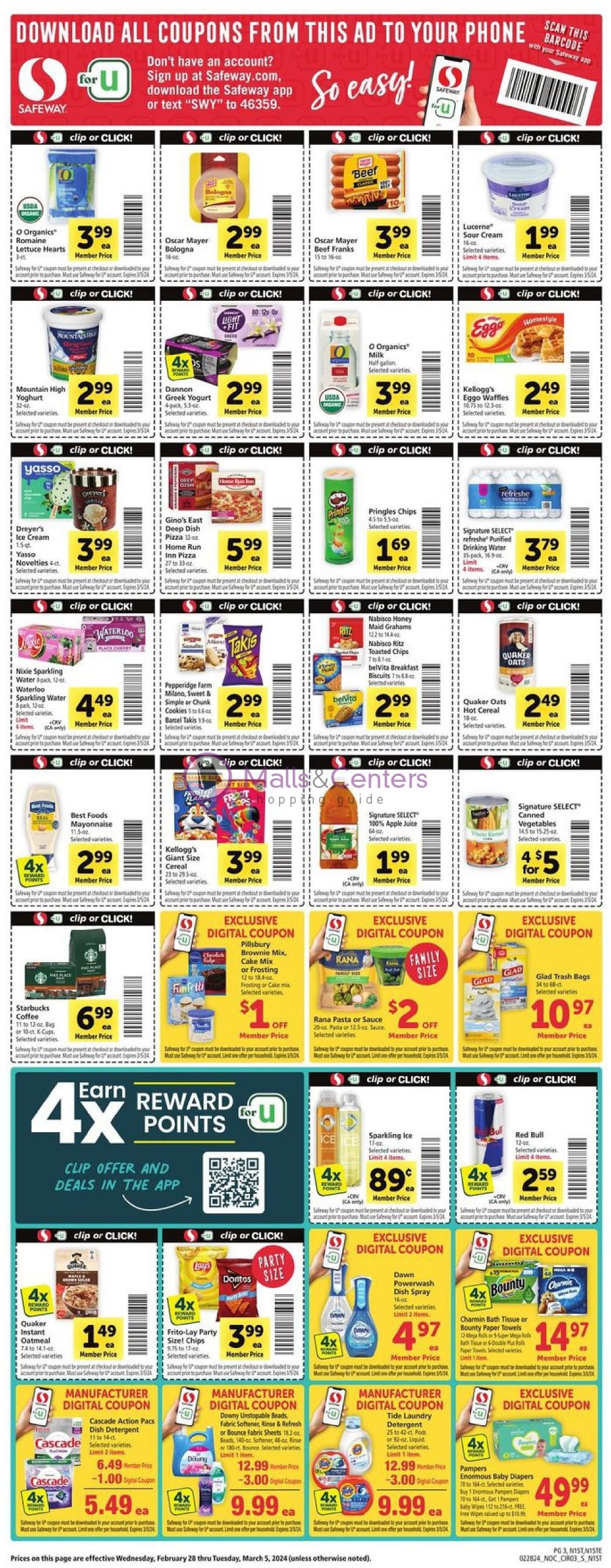Safeway Weekly ad valid from 02/28/2024 to 03/05/2024 MallsCenters