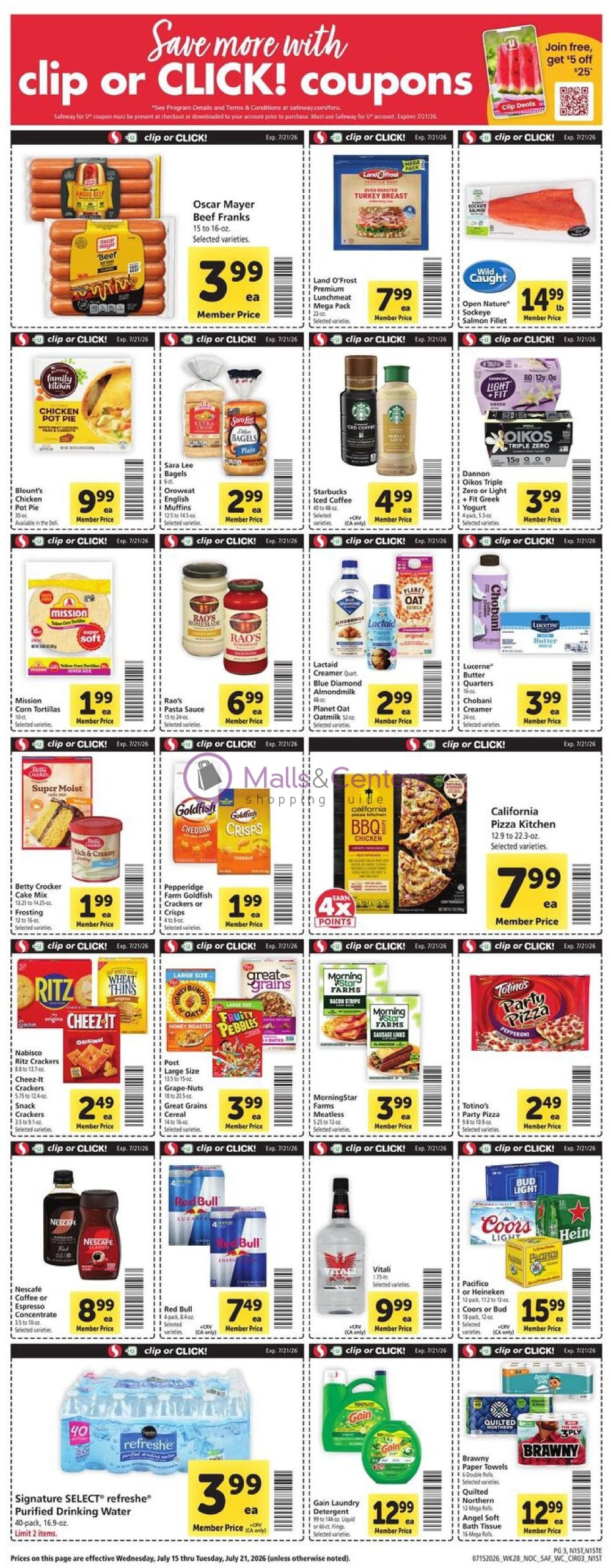 Weekly ad for Safeway valid: 07/15/2026 - 07/21/2026, page 3